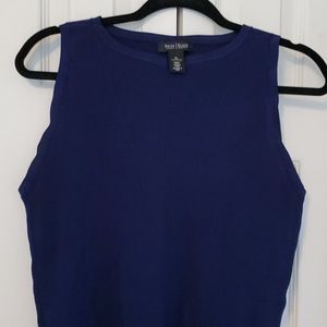 WHBM Navy Knit Shell